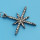 E-4321 Charming Silver Plated Starfish Shape Rhinestone Dangle Earrings