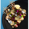 E-4327 7 Colors Sequins Long Earrings Fashion Rhinestone Statement Jewelry Tassel Earrings for Women Wedding Accessories