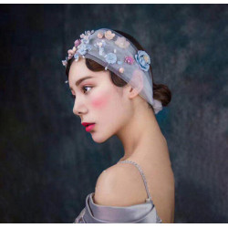 F-0467 Fashion Bridal Veils Crystal Pearl Flower Handmade Hairclip Hair Clips for Women Hair Accessory Jewelry