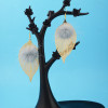 E-4331 European Fashion Bohemian Gold plated Leaft Tassel Plush Earring for Women Jewelry