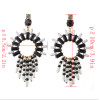 E-4334 4 Colors Bohemian Resin Beads Statement Drop Earrings for Women Party Anniversary Jewelry Gift