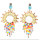 E-4334 4 Colors Bohemian Resin Beads Statement Drop Earrings for Women Party Anniversary Jewelry Gift