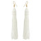 E-4335 5 Colors Bohemian Gold Plated Resin Beaded Statement Drop Earrings
