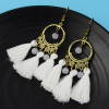 E-4333 New F ashion Jewelry Bronze Plated Alloy Thread Bead Drop Dangle Earrings
