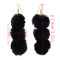 E-4338 6 Colors Fashion Women Pom Pome Drop Earrings Wedding Party Fashion Accessories