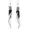 E-4336 5 Colors Fashion Gold Plated Resin Beaded Statement Long Tassel Drop Earrings