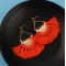 E-4337 Bohemian Vintage Tassel Fan-shaped Earrings for Women Jewelry