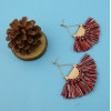 E-4337 Bohemian Vintage Tassel Fan-shaped Earrings for Women Jewelry