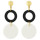 E-4340 Fashion White Black Acrylic Round Drop Earrings for Women Bohemian Party Accessories