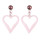 E-4342 New Fashion silver Plated Alloy Crystal Rhinestone Heart shape pendant earrings