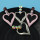 E-4342 New Fashion silver Plated Alloy Crystal Rhinestone Heart shape pendant earrings