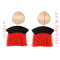 E-4348 6 Colors Fashion Bohemian Stud Alloy Tassel Pendant Earring for Women Jewelry