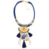N-6938 4color New Fashion Gold plated Alloy Leather Thread tassel pendant Necklace Accessory