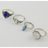 R-1481 4Pcs/set Bohemian Blue Stone Midi Finger Ring Sets for Women Fashion Jewelry Accessories