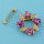 P-0383 Fashion Gold Plated Enamel Rhinestone Rose Flower Scarf Clip Pin Brooch