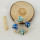 P-0383 Fashion Gold Plated Enamel Rhinestone Rose Flower Scarf Clip Pin Brooch