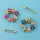 P-0383 Fashion Gold Plated Enamel Rhinestone Rose Flower Scarf Clip Pin Brooch