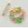P-0382 Flower Gold Metal Beads Rhinestone Brooches Scarf Pins for Women Clothes Accessories