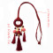 N-6943 4 Colors Fashion Pendant Dangle Pom pom Bead Tassel Earring for Women Jewelry