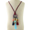 N-6943 4 Colors Fashion Pendant Dangle Pom pom Bead Tassel Earring for Women Jewelry