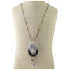 N-6941 Fashion jewelry Plush Beads Long Charm Necklace For Women