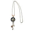 N-6942 New Rope Zircon Flower Leaf Ball Charms Pendant Sweater Chain Necklace