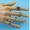 R-1482 8Pcs/set Bohemian Flower Stone Midi Finger Ring Sets for Women Fashion Jewelry Accessories