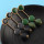 E-4350 Fashion Gold Plated Green Black Acrylic Ball pendant Earrings Bohemian Party Accessories