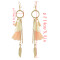 E-4353 5 Colors Fashion Gold plated Hook Pendant Tassel Dangle Leaf Chain Earring for Women Jewelry
