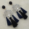 E-4354 5 Colors Silver Plated Alloy thread Tree Shaped Drop Dangle Earrings Jewelry
