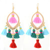 E-4351 Fashion Gold plated Thread Tassel Dangle Earrings Women Jewelry