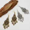 E-4349 Fashion Gold Silver plated Hook Bohemian Vintage Tassel Alloy Earring for Women Jewelry