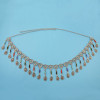 N-6945 Bohemian Silver Plated Colorful Bead Body Chain Bell Carved Hollow Out Flower Waist Belly Chain for Women Jewelry