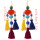 E-4356 Fashion Colorful Tassel Rhinestone Statement Drop Earrings for Women Bohemian Party Jewelry