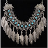 N-6944 Fashion Silver Plated Leaf Choker Chain Necklace for Women Jewelry