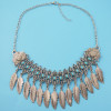N-6944 Fashion Silver Plated Leaf Choker Chain Necklace for Women Jewelry