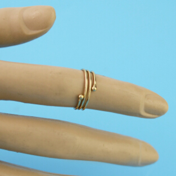 R-1487 1Pcs/set Gypsy Silver Gold Plated Simple Finger Ring Fashion Jewelry Accessories