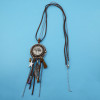 N-6953 New Silver Plated Tassel Charm Crystal thread star leaf pendant Necklace Jewelry