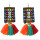 E-4365 New Fashionn 3 Colors Metal Alloy Colorful cloth thread Tassel Pendant earrings