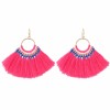 E-4359 Ethnic Handmade Thread Tassel Drop Earrings for Women Bohemian Fashion Jewelry Accessories