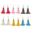 E-4158 7 colors Boho Style Shiny Alloy  Diamante Beads Chain Tassel Pendant Charm Women Jewelry