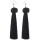 E-4363 Bohemian Black Thread Tassel Drop Earrings for Women Ladies Party Anniversary Birthday Gift