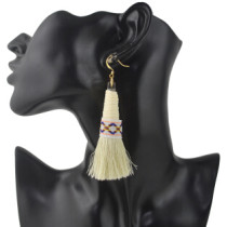 E-4368 New Fashion 6 Colors Metal  Alloy Colorful thread Tassel Pendant earrings For Women Jewelry