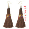 E-4368 New Fashion 6 Colors Metal  Alloy Colorful thread Tassel Pendant earrings For Women Jewelry
