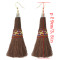 E-4368 New Fashion 6 Colors Metal  Alloy Colorful thread Tassel Pendant earrings For Women Jewelry