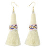 E-4368 New Fashion 6 Colors Metal  Alloy Colorful thread Tassel Pendant earrings For Women Jewelry