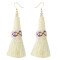 E-4368 New Fashion 6 Colors Metal  Alloy Colorful thread Tassel Pendant earrings For Women Jewelry