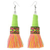 E-4368 New Fashion 6 Colors Metal  Alloy Colorful thread Tassel Pendant earrings For Women Jewelry