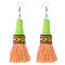 E-4368 New Fashion 6 Colors Metal  Alloy Colorful thread Tassel Pendant earrings For Women Jewelry