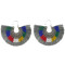 E-4369 New Fashion 6 Colors Silver Plated Alloy thread Tassel Pendant earrings Jewelry